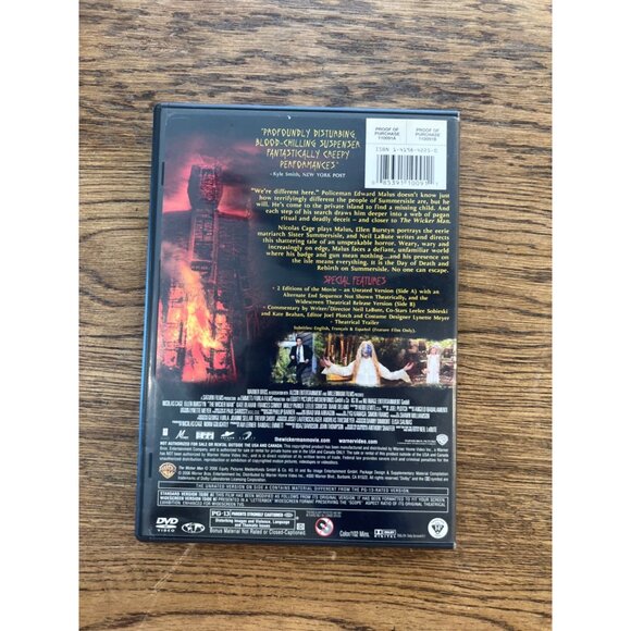 The Wicker Man 2006 DVD Action Thriller Nicolas Cage Ellen Burstyn Pre-Owned - Picture 2 of 4